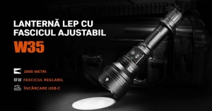 Lanterna laser LEP cu fascicul ajustabil Acebeam W35, 800 lumeni, 2600 m - Img 2