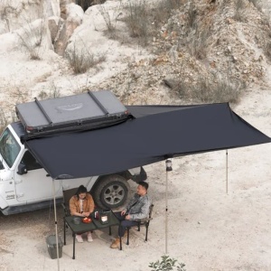 Marchiză auto 270°, pentru partea dreapta, cu acoperire extinsă 11,5 m², pentru SUV, pick-up și van, rezistentă la vânt și ploaie, material rip-stop UPF50+, Wild Land - Img 3