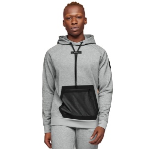 On Cloud - hanorac sport pentru barbati On new Hoodie - gri deschis negru - Img 2