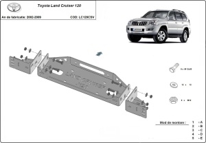 Pachet troliu Toyota Land Cruiser 120 (2002-2009): troliu electric EMD Winch 13000 lbs cablu sintetic și suport troliu dedicat - Img 3