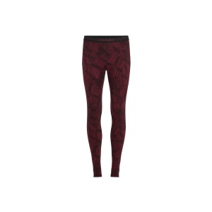 Pantaloni Dama Icebreaker 260 Merino Vertex Thermal Frozen Forms Black/Port