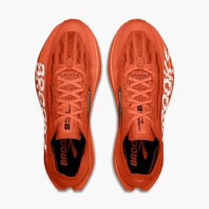 Pantofi alergare Brooks Hyperion Elite 6 - portocaliu cu roșu și alb - Img 2