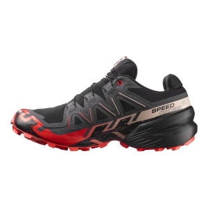 Pantofi Alergare Montana Barbati Salomon Speedcross 6 Gore-Tex Black/Fiery Red/Almond Milk - Img 5