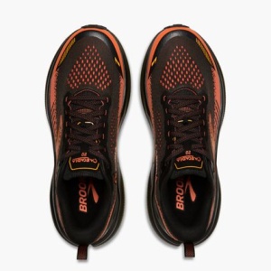 Pantofi alergare trail Brooks Cascadia 20 bărbați - negru cu corai și portocaliu - Img 3