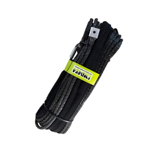 Plasmă (cablu) sintetică troliu 8mm x 30m, 6700 kg, cu cârlig, negru Emd4x4 - Img 4