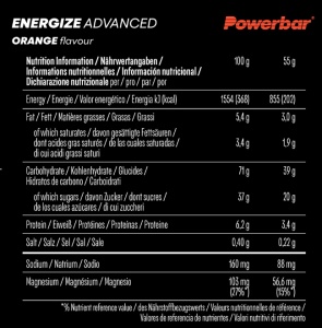 Powerbar - baton energie Energize Advanced Orange 55gr - Img 3