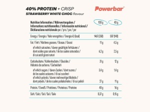 Powerbar - baton proteic - Protein+ 40% - capsuni ciocolata alba - 40g - Img 3