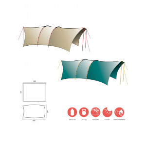 Prelata Cort Tahuta Shelter 5 Mojave Desert 600x500 UV 50+ / FR (Flame retardent-Ignifug) Grand Canyon - Img 11