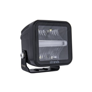 Proiector LED 72x72 mm, 38W, 3150 lm, rază 151m, lumină poziție roșu și chihlimbar, carcasă aluminiu negru, lentilă clar policarbonat, suport inox, IP69K, Siberia Red Panda Strands - Img 3