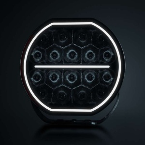 Proiector LED Big Energy 9″, 112W, 10700 lm, rază 644 m, 6500K, poziție albă/amber, 10–32V, cablu 1000 mm, aluminiu, policarbonat, rezistent la apă și praf (IP67/IP69K), Strands - Img 4