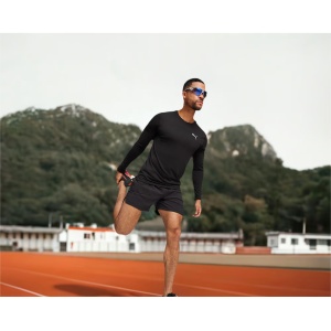 Puma - pantofi alergare pentru barbati Deviate Nitro 2 FF - negru alb portocaliu Sun Stream sunset glow - Img 8