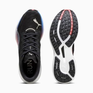 Puma - pantofi alergare pentru barbati Deviate Nitro 2 - negru alb albastru Ultra portocaliu oridee - Img 2