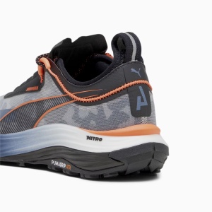 Puma - pantofi alergare pentru barbati Voyage Nitro 3 - gri albastru cerneala negru portocaliu Neon - Img 5