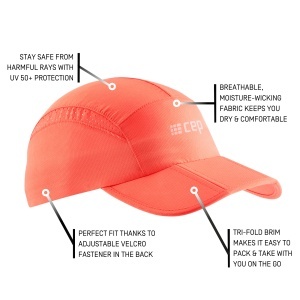 Șapcă alergare CEP Run Cap - coral - Img 7