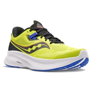 Saucony Guide 15 - pantofi alergare pentru barbati - galben acid-albastru raz - Img 9