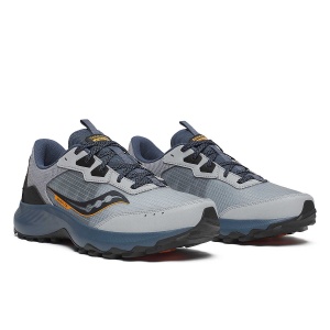 Saucony - pantofi alergare pentru barbati - Aura TR - Gri albastru cloud I dusk - Img 2