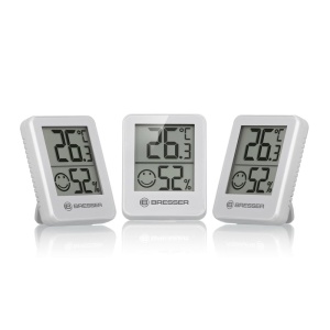 Set 3 statii meteo Bresser 7000010GYE000, termometru, higrometru