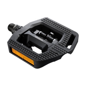Shimano - pedale bicicleta MTB PD-T421, cu catadioptrii si placute SM-SH56 - negru - Img 3