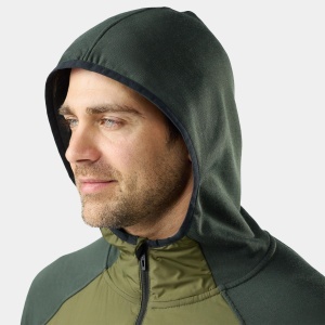 Smartwool - hanorac - Smartloft 1/2 Zip Hoodie - Black/Honey Gold - L - Img 4