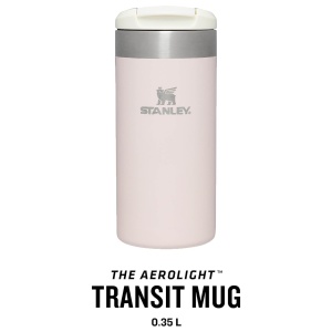 Stanley - termos mic calatorie The Aerolight Transit Mug - roz deschis cuart metalic - 350 ml - Img 8