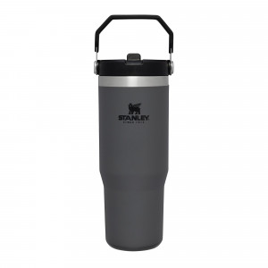 Stanley - termos tip sticla cu pai - Flip Straw Tumbler - Charcoal - 890 ml