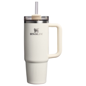 Stanley - termos tip sticla cu pai - Fluted Tumbler - Premium Cream Gloss - 0.88L