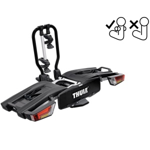 Suport pentru 2 biciclete, Thule EasyFold XTF 2, cu prindere pe carligul de remorcare (13 pini)
