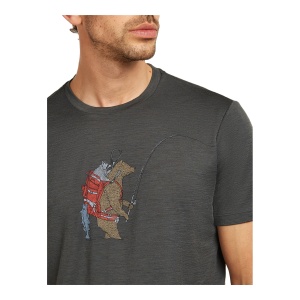 Tricou Barbati Icebreaker Merino 150 Tech Lite Bear Catch Negru - Img 4