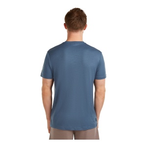 Tricou Barbati Icebreaker Merino 150 Tech Lite Elevation Line Navy - Img 2