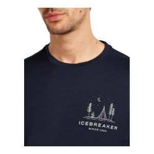 Tricou Barbati Icebreaker Merino 150 Tech Lite Peaceful Pass Bleumarin - Img 5