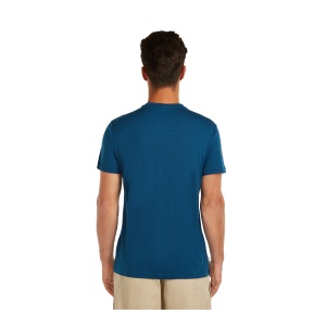Tricou Barbati Icebreaker Merino 150 Tech Lite The Peaks Albastru - Img 2