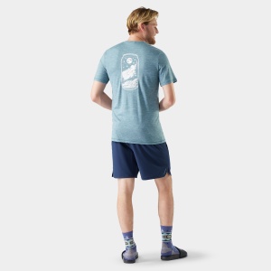 Tricou Merino bărbați Smartwool Peak Pints - turcoaz Dusty Teal - Img 2