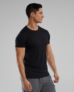 Tricou tehnic TYR Unisex Lightweight Ultrasoft Tech - negru | confortabil - Img 4
