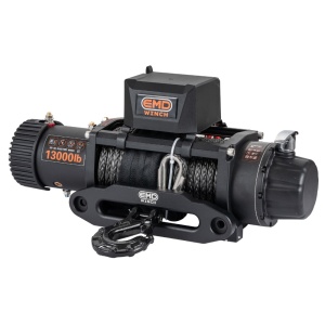 Troliu electric auto EMD Winch 13000lbs (5897kg), 12V, plasmă (cablu) sintetic 26 m x 9.5 mm, telecomandă wireless și cu fir, raport 173:1 - Img 4