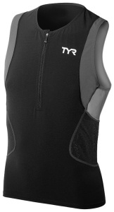 TYR - bluza fara maneci triatlon - Competitor Singlet - negru | gri