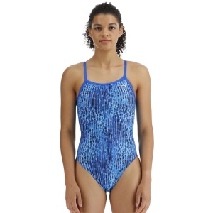 TYR - costum baie intreg pentru femei - Atolla Diamondfit - albastru multicolor - Img 1