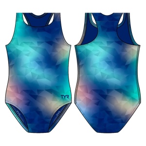 TYR - costum inot intreg pentru fete - Durafast Elite Ella Maxfit Frazil Swimsuit - Turquoise | Multi - L