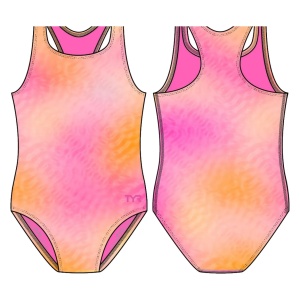 TYR - costum inot intreg pentru fete - Durafast Elite Ella Maxfit Frazil Swimsuit - Turquoise | Multi - L - Img 1