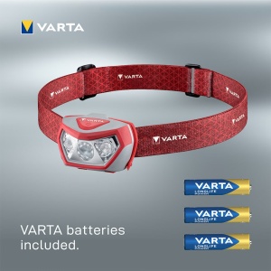 Varta - lanterna frontala Outdoor Sports H20 PRO, l umina alba-rosie - 3x baterii AAA incluse - 200 lumeni - Img 4