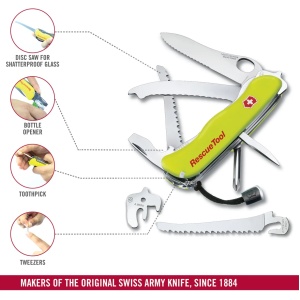 Victorinox - set briceag multitool rescue, 13 functii - verde neon - Img 14