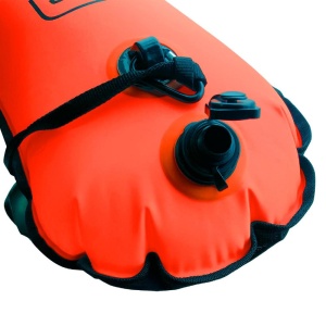 Z3R0D - accesoriu inot Safety Buoy cu plasa neagra Mesh buoy - portocaliu negru - Img 4