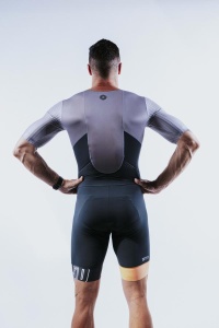 Z3R0D - costum barbati triatlon maneca scurta - TTSUIT Racer - cinder grey - Img 2