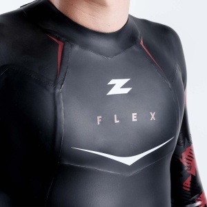 Z3R0D - costum neopren barbati Flex wetsuit - black red - Img 3