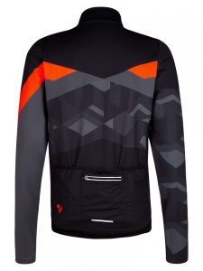 Ziener - bluza ciclism cu maneca lunga pentru barbati Nadin jersey - negru gri portocaliu - Img 2