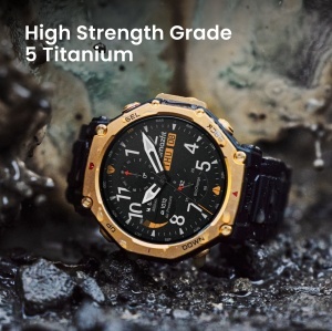 Amazfit T-Rex 3 Pro, ceas smartwatch sport GPS outdoor - negru Black Gold - Img 5