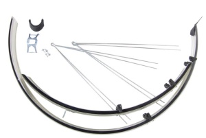 Apărător noroi Bikefun Mtb alu-plastic negru-argintiu-negru - Or58B-S-B