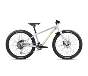 Bicicletă copii Orbea MX 24 TEAM DISC - Halo Silver | Spicy Lime (Matt)