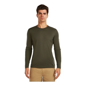 Bluza Barbati Icebreaker Merino 200 Oasis Crewe Thermal Olive