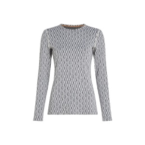 Bluza Dama Icebreaker Merino 260 Vertex Thermal Crewe On-Piste Snow/Black