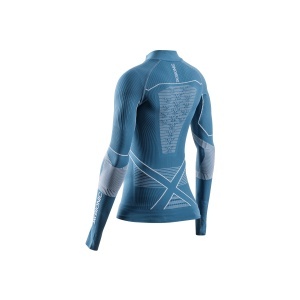 Bluza Dama X-Bionic Accumulator Light Half Zip Mineral Blue/Arctic White - Img 2